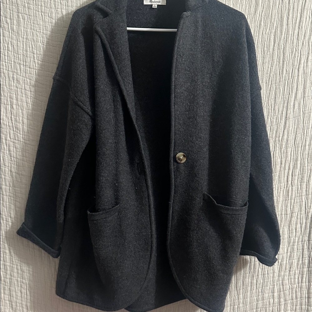 Madewell Charcoal Wool Blend Coat - Picture 2 of 3